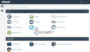 cpanel interface