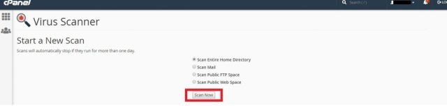 Scanning cPanel