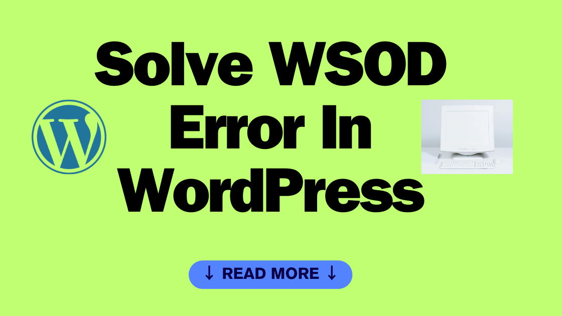 Solve WSOD Error In WordPress