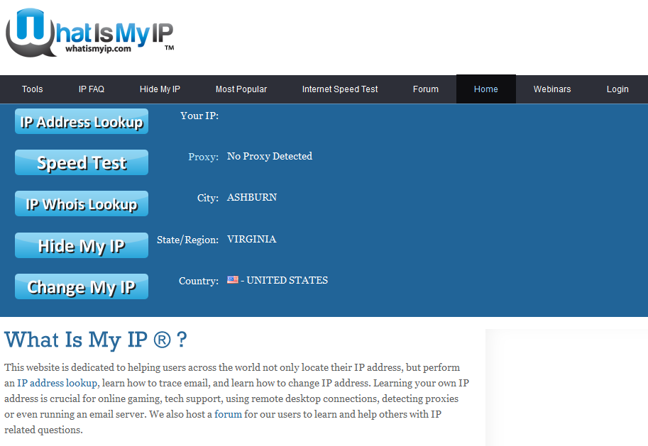 WhatIsMyIP Lookup