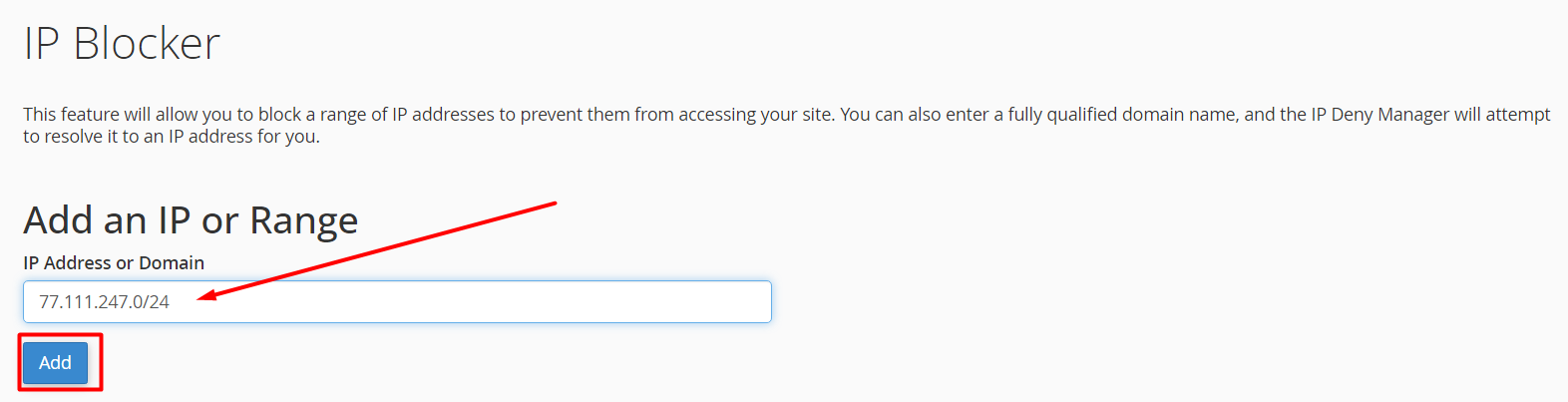 IP Blocker - IP Range