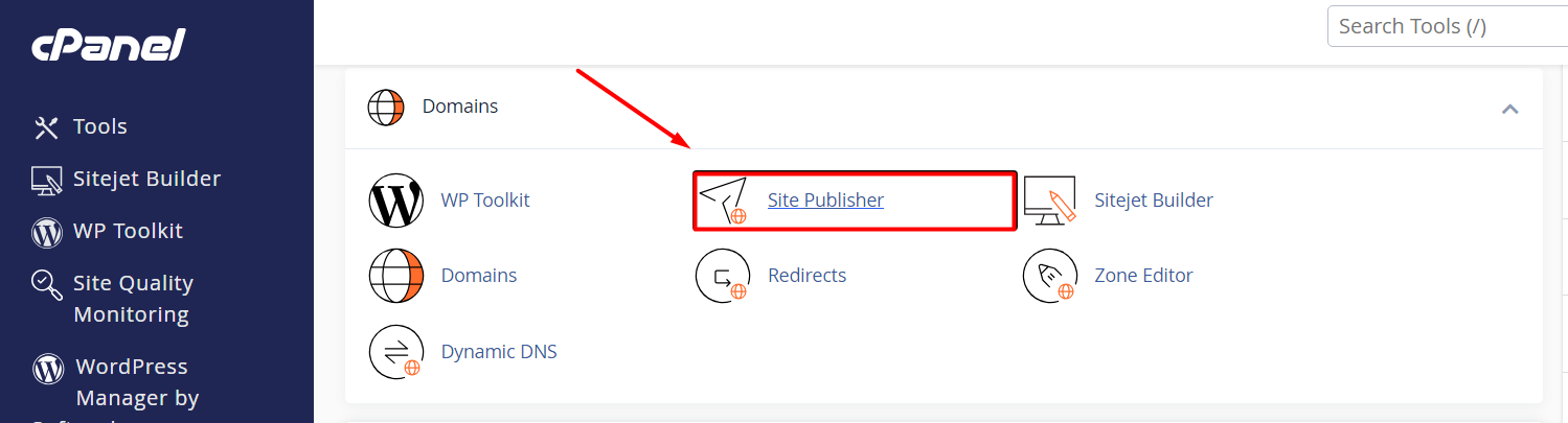 Site Publisher cPanel