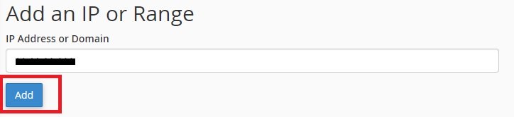 Adding an IP or Domain