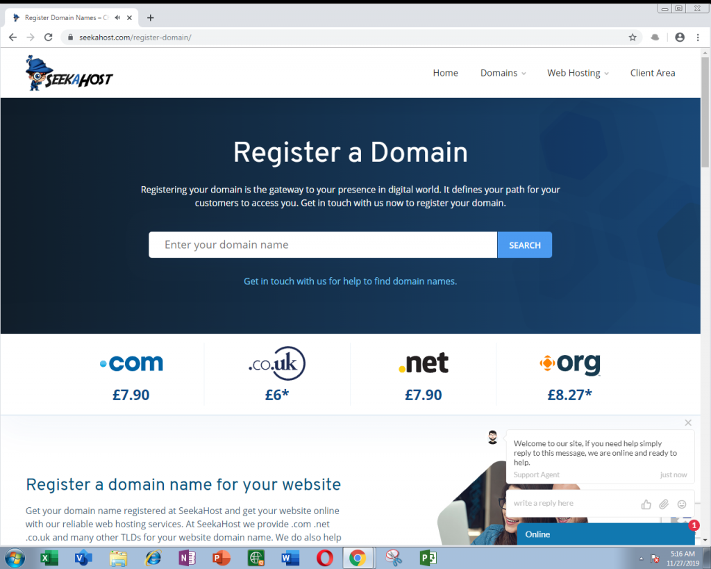 SeekaHost Domain Registration 