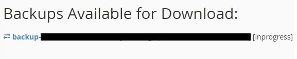 Backup In Progress