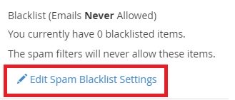 Blacklisting emails