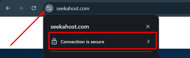 Connection is secure