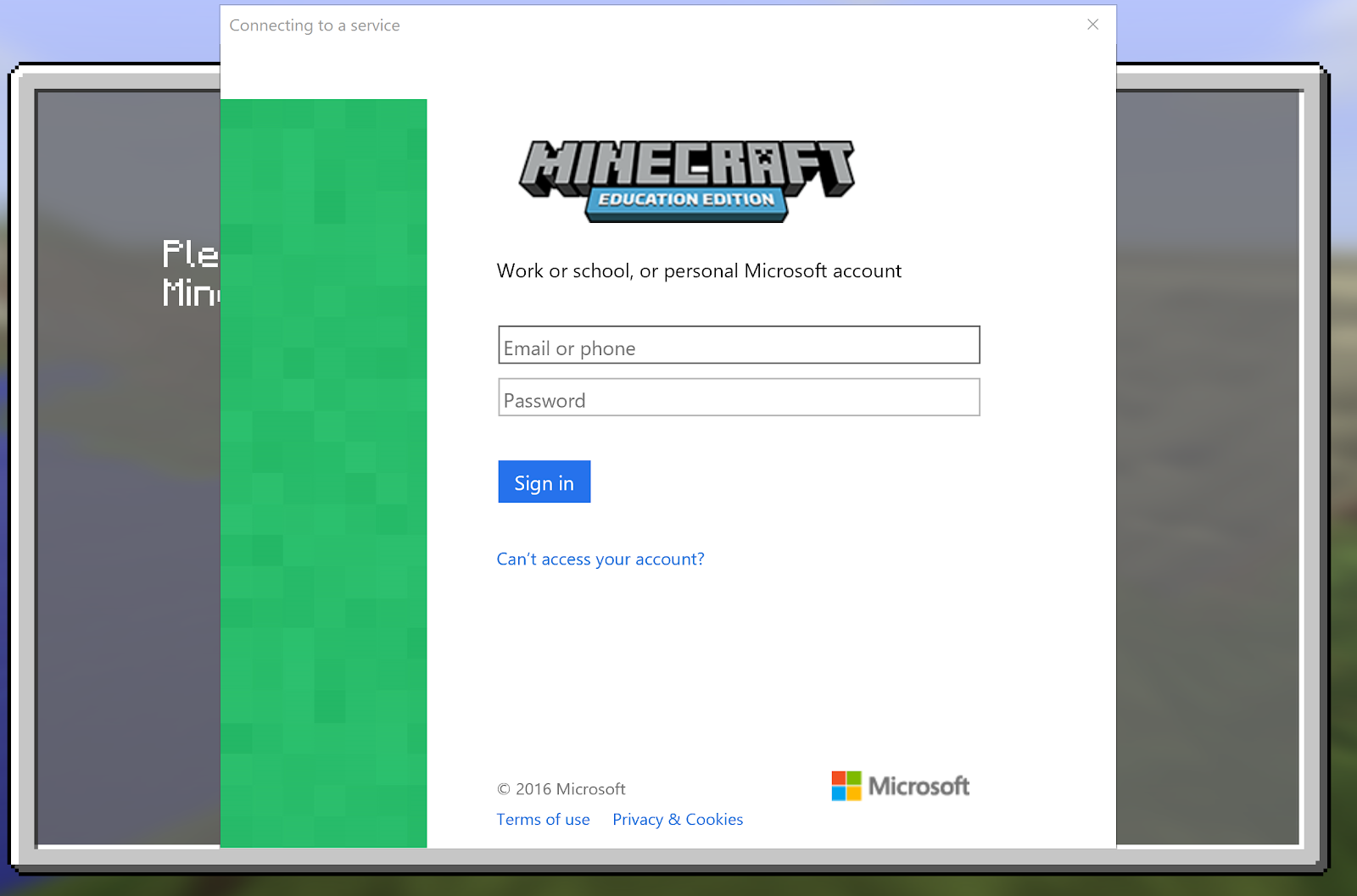 how to make a school email for minecraft education edition