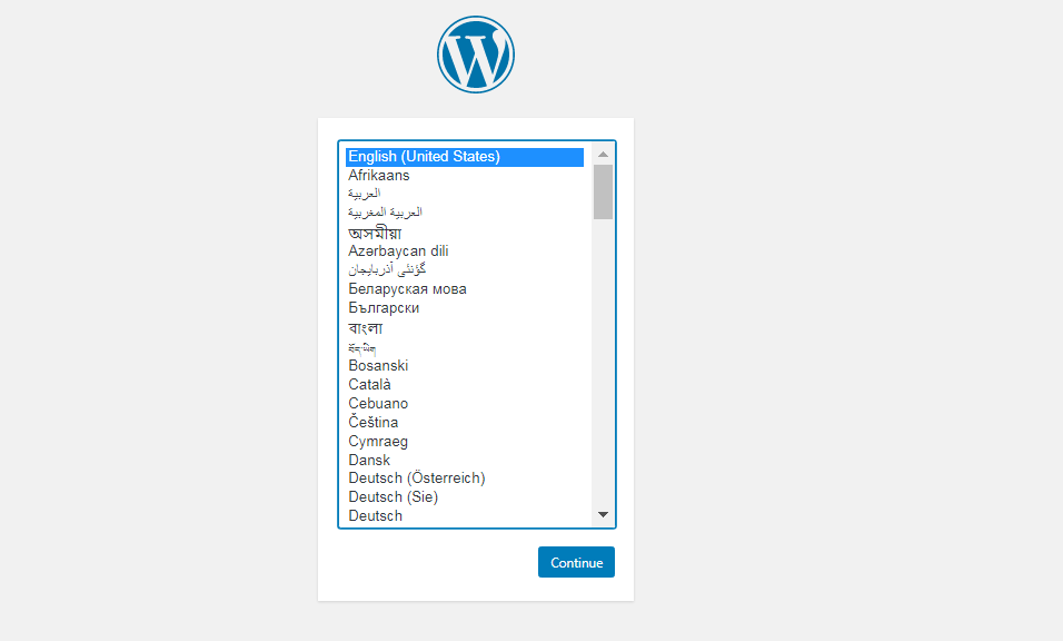 Language available on webmine