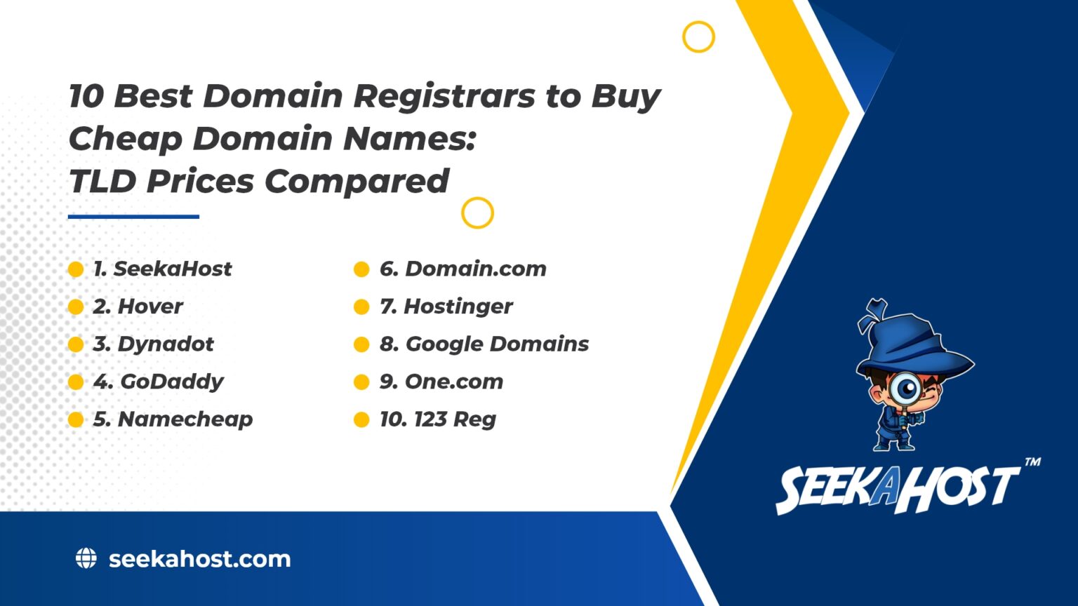 10 Best Domain Registrars To Buy Cheap Domain Names: TLD Prices Compared