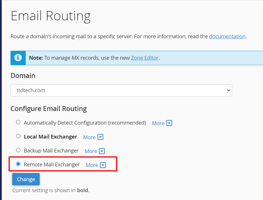 Remote Mail Exchanger - Email Routing